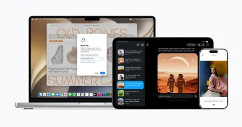 Apple WWDC 2026 devices showing Siri AI and Apple Intelligence across iPhone 17 Pro, iPad Pro, and MacBook Pro