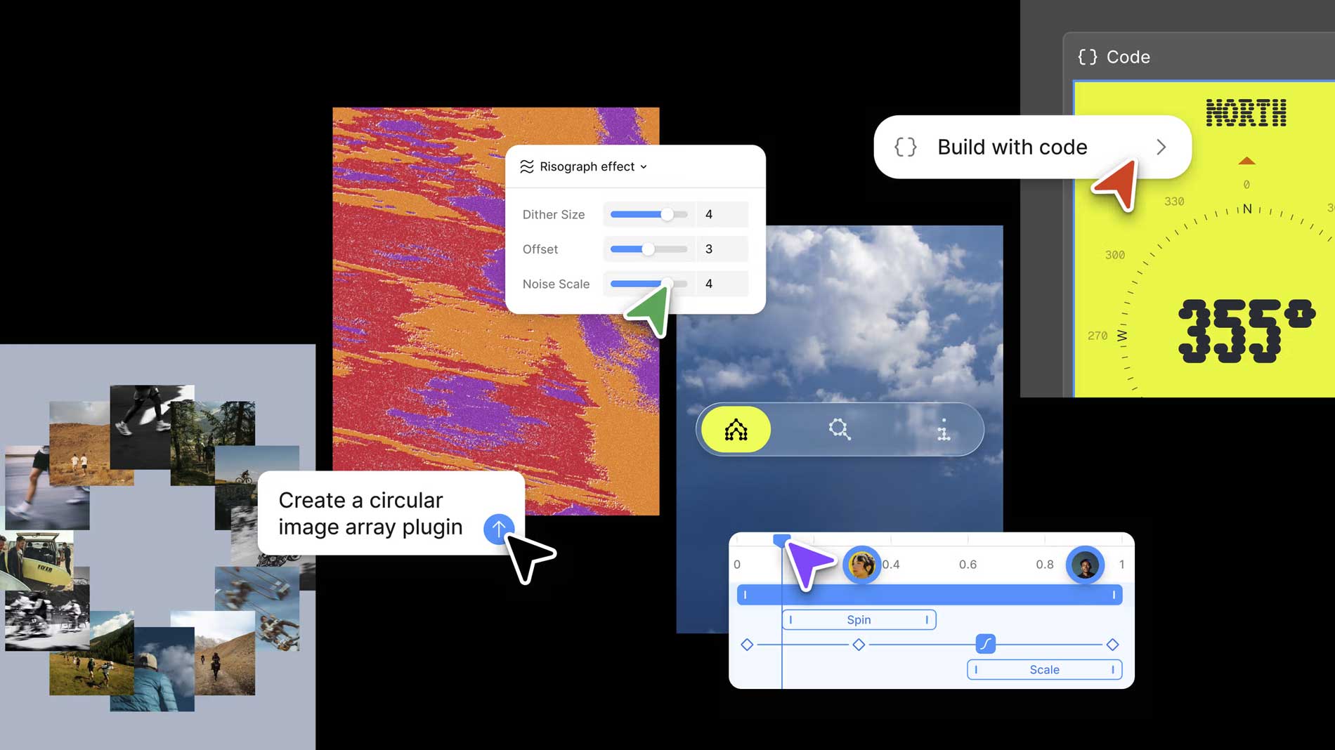 Figma code layers and AI plugin creation prompts shown on the Figma design canvas at Config 2026