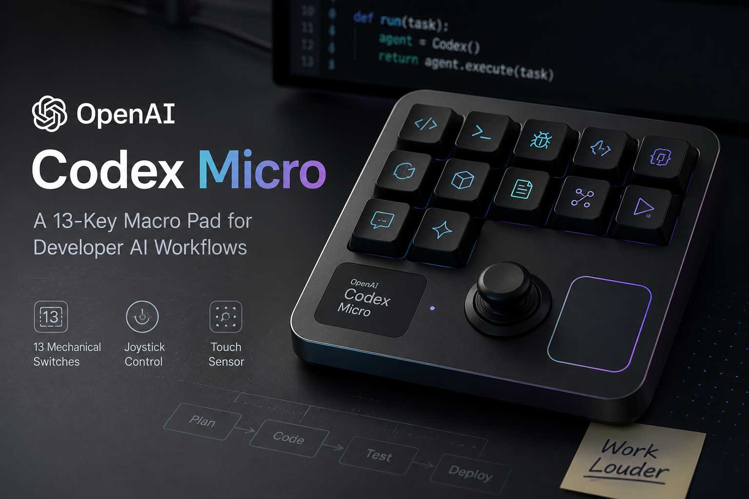 OpenAI Reveals Codex Micro: A 13-Key Macro Pad for Developer AI Workflows