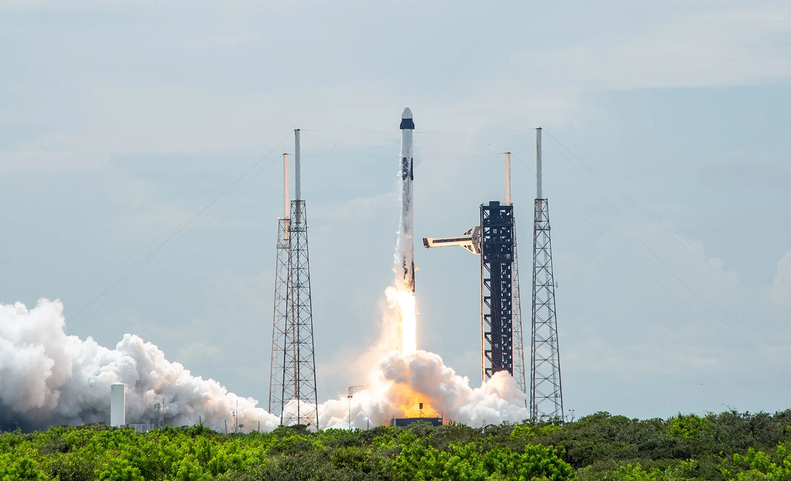 SpaceX Falcon 9 rocket carrying NASA Crew-9 lifts off from Kennedy Space Center