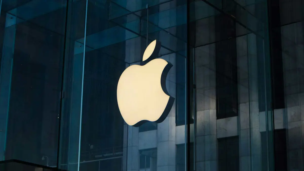 Apple Logo On Glass