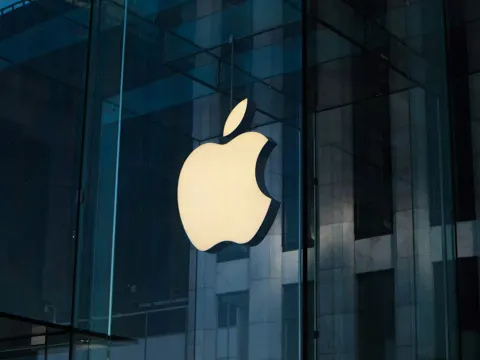 Apple Logo On Glass