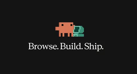Claude Code desktop in-app browser showing Browse Build Ship announcement from ClaudeDevs on X