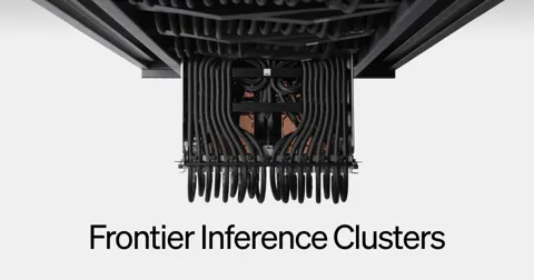Etched team standing next to a rack-scale AI inference cluster at the company's San Jose lab