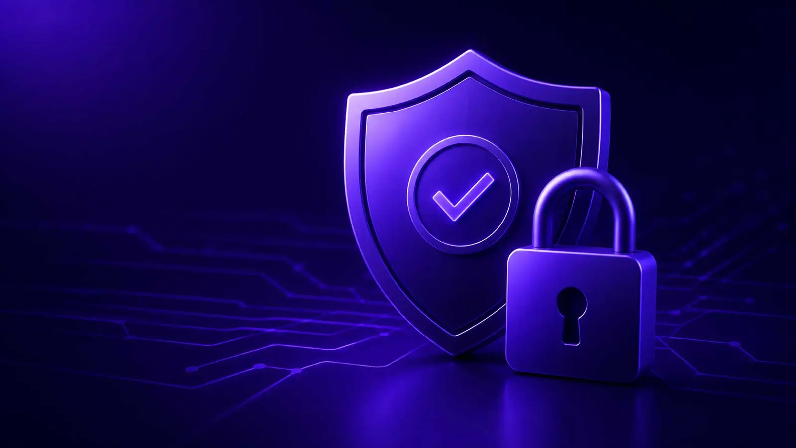 ExpressVPN privacy and security audit illustration with shield and padlock