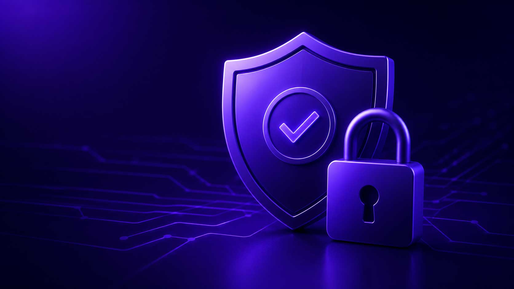 ExpressVPN privacy and security audit illustration with shield and padlock