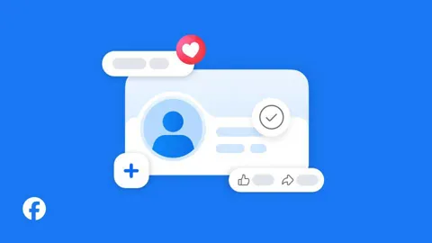 Illustration of a blue verification badge on a purple gradient background