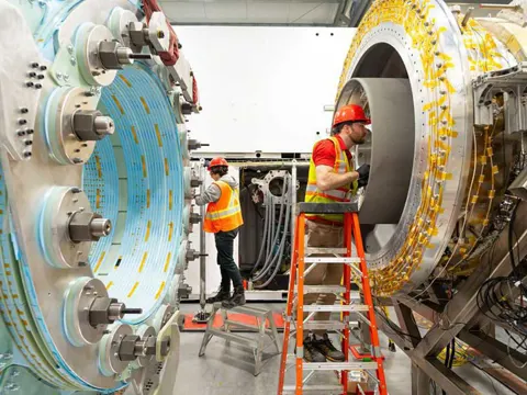 General Fusion LM26 magnetized target fusion demonstration machine at Vancouver facility