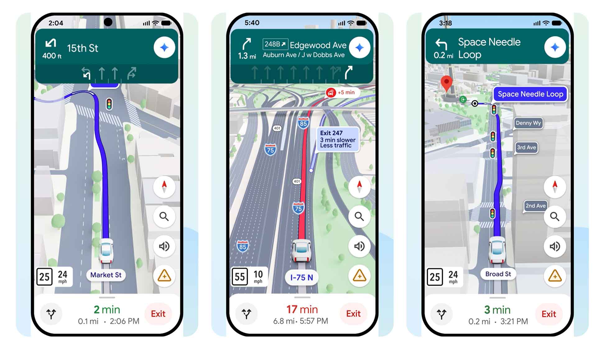 Google Maps Immersive Navigation Rolls Out to Android Auto With Live Speedometer