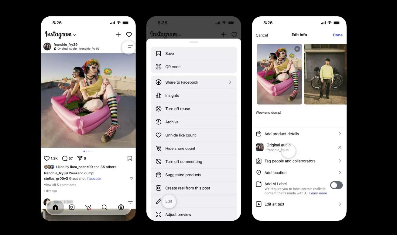 Instagram Replace Audio