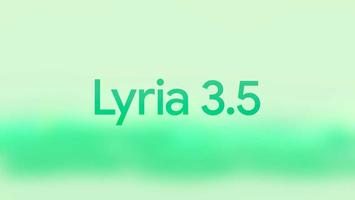 Lyria 3.5 music generation model interface in Google Flow Music showing track creation controls