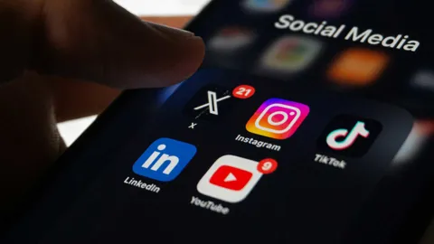 Instagram app open on a phone with privacy settings visible