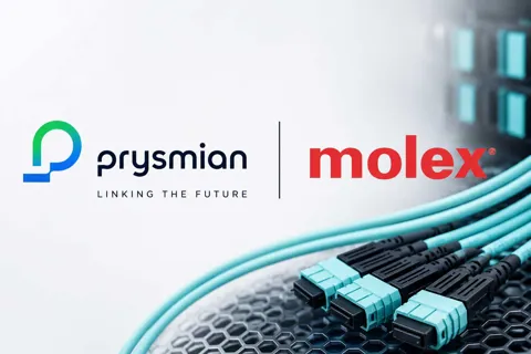 Prysmian fibre optic cables for data center supply as part of the €5.5 billion Molex deal announced July 2026