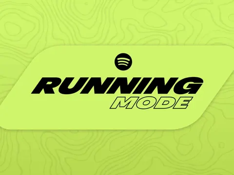 Spotify Running Mode interface showing workout presets and BPM controls inside Fitness Hub on iOS