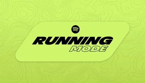 Spotify Running Mode interface showing workout presets and BPM controls inside Fitness Hub on iOS