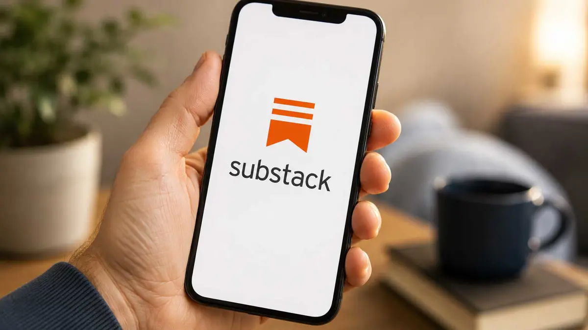 Substack Pangram Ai Detection Newsletters 2026Substack logo on a smartphone screen representing the platform's new Pangram AI detection feature for newsletters