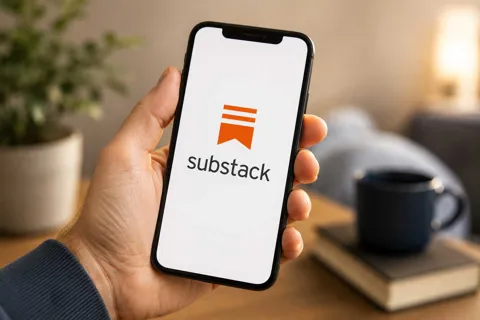 Substack Pangram Ai Detection Newsletters 2026Substack logo on a smartphone screen representing the platform's new Pangram AI detection feature for newsletters