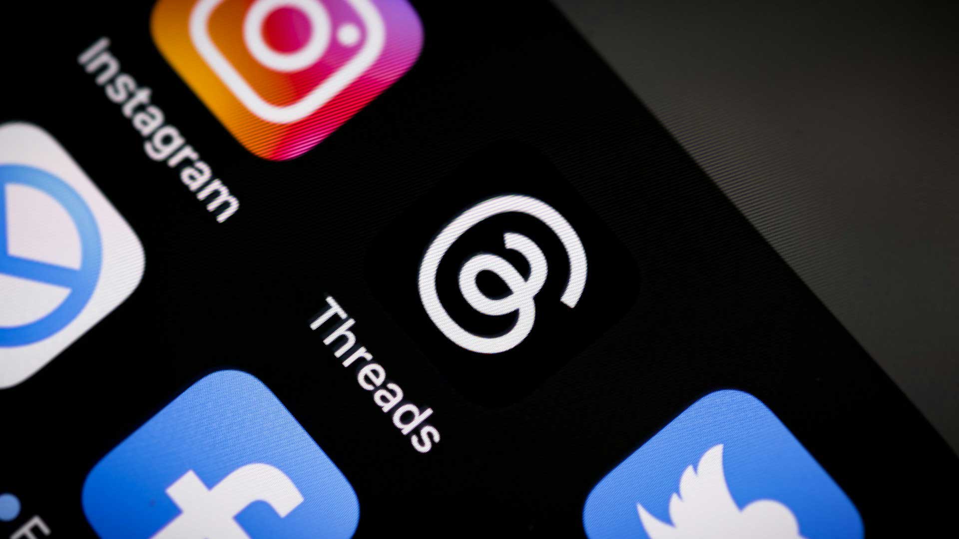 Threads app open on a smartphone with parental controls interface visible