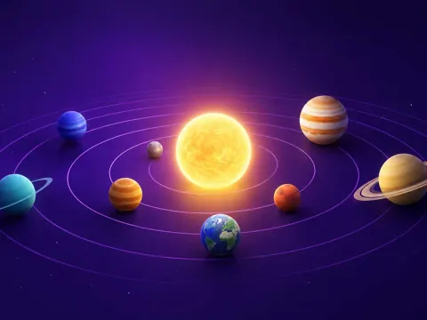 Illustration of Snapchat Friend Solar System showing planets orbiting around the Sun
