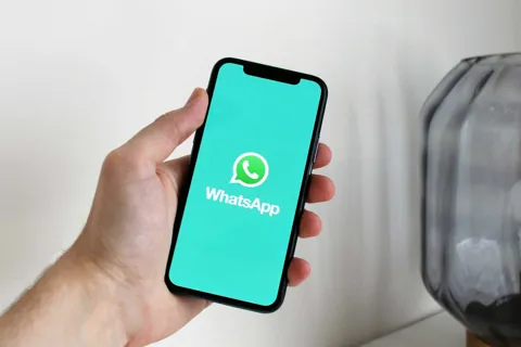 WhatsApp beta for iOS showing the backup cloud provider selection screen with WhatsApp and iCloud options