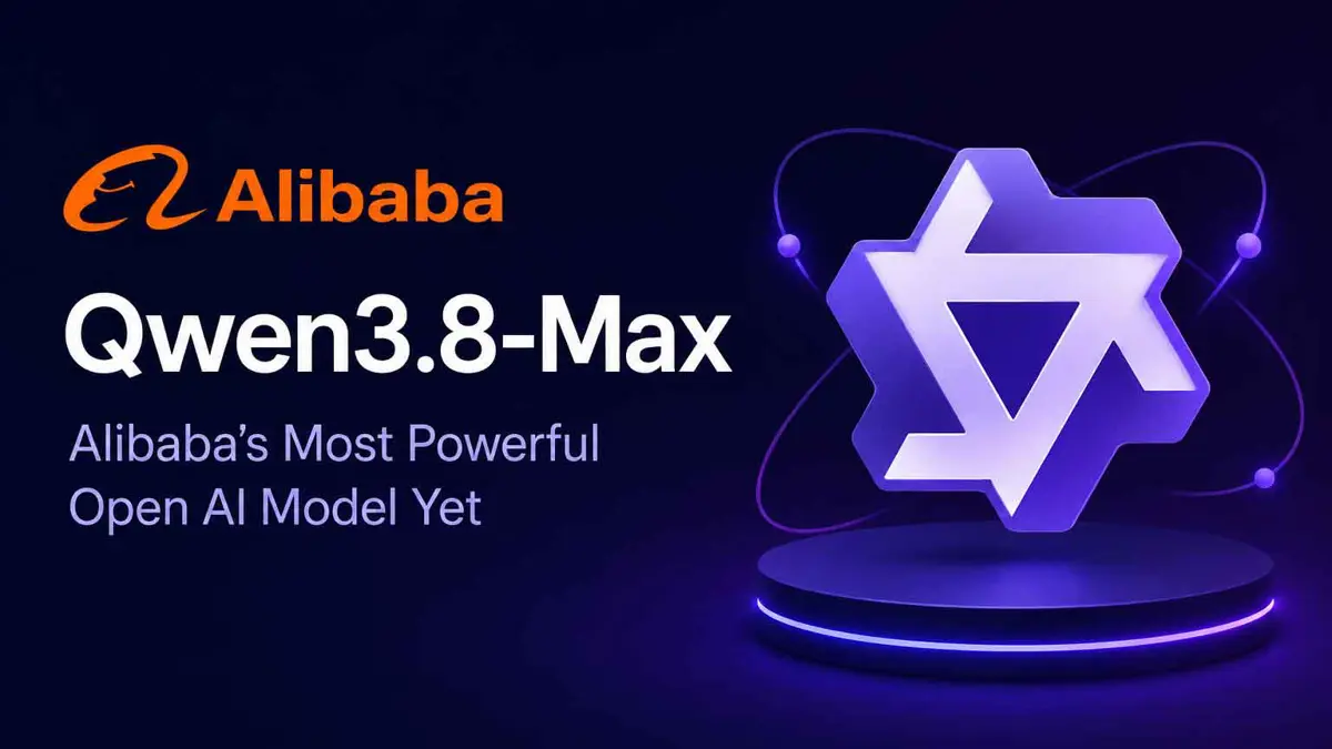 Illustration of Alibaba Qwen3.8-Max, the company's most powerful open AI model with advanced multimodal capabilities