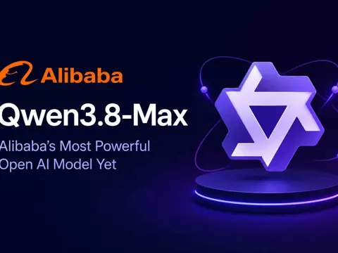 Illustration of Alibaba Qwen3.8-Max, the company's most powerful open AI model with advanced multimodal capabilities