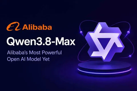 Illustration of Alibaba Qwen3.8-Max, the company's most powerful open AI model with advanced multimodal capabilities