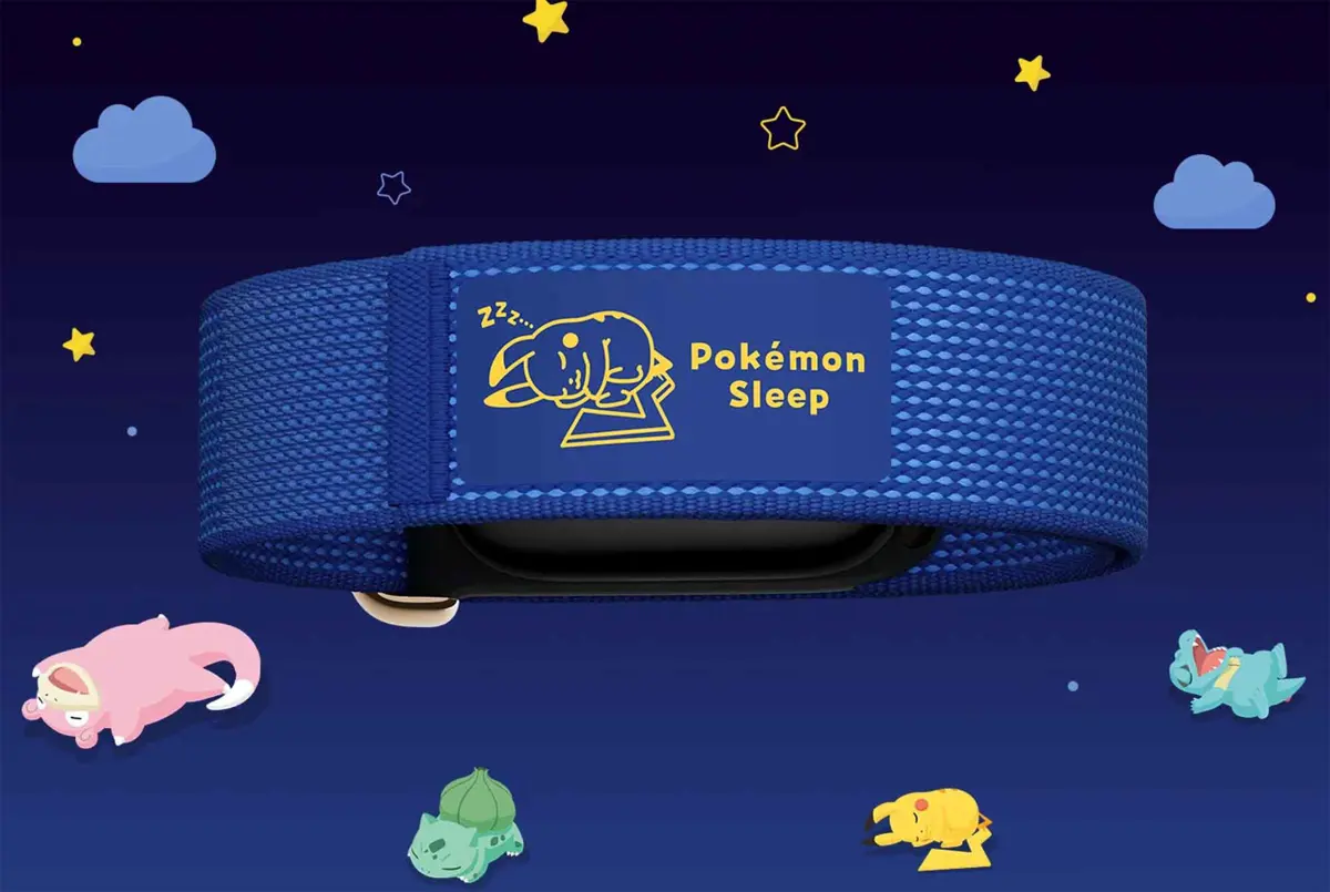Fitbit Air Pokémon Sleep Special Edition band with sleeping Pikachu