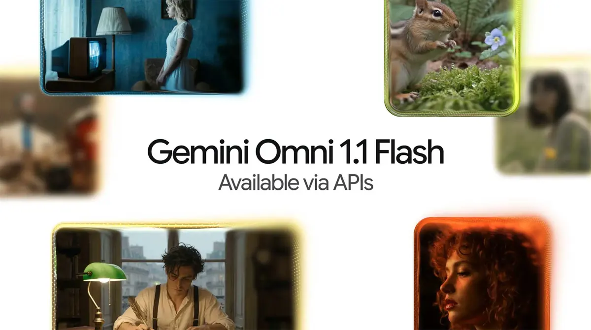 Gemini Omni 1.1 Flash showing AI video generation with 4K upscaling and scene extension