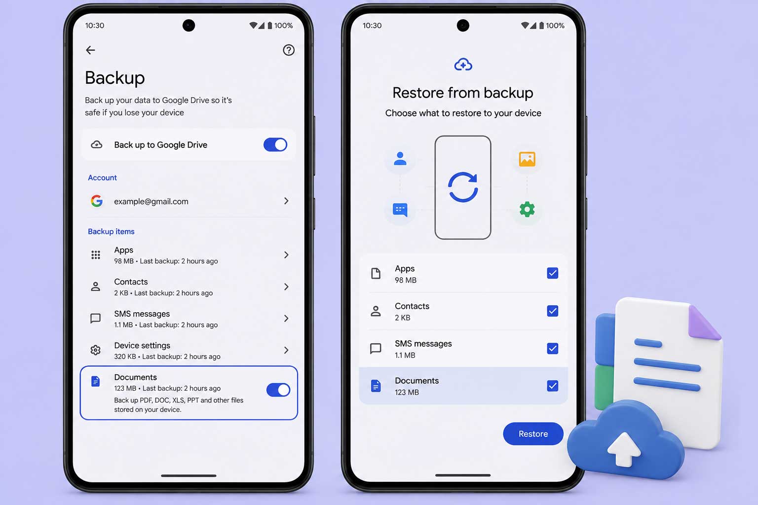 Google Backup Restore Setup