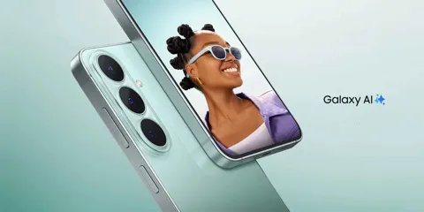 Samsung Galaxy S26 FE with its triple camera system and display