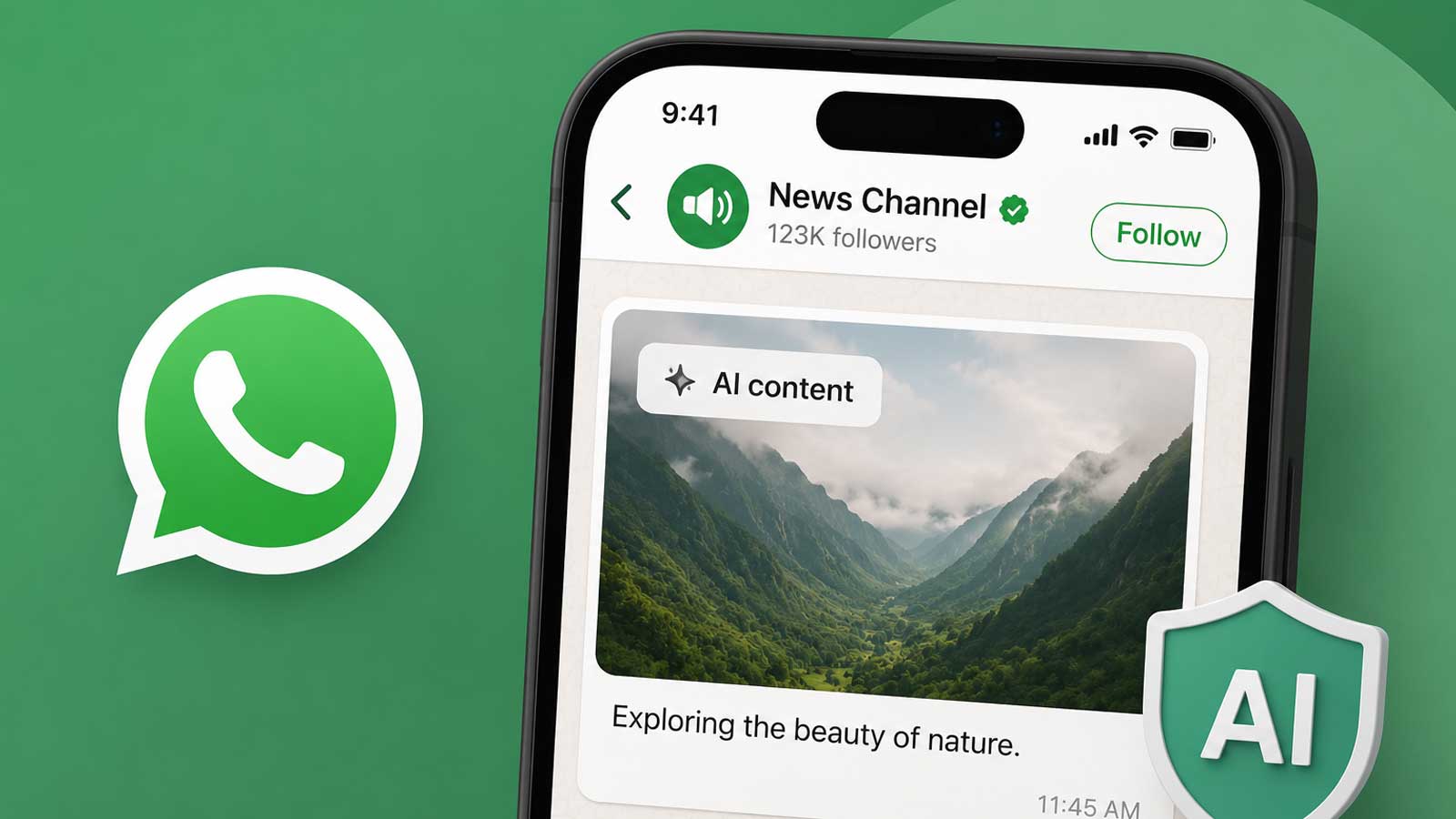WhatsApp AI Content Label Rolls Out to iPhone Channels on iOS