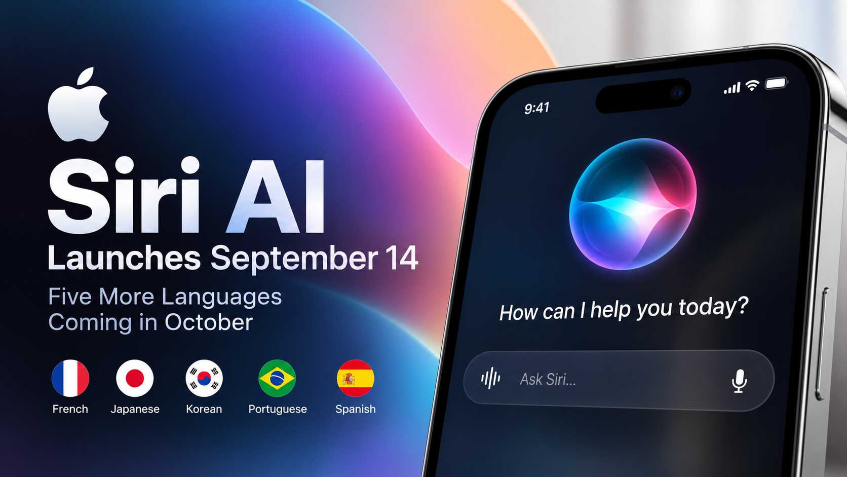 Apple Confirms Siri AI Launches September 14 With Five More Languages Coming in October