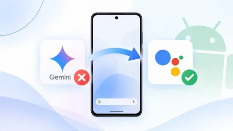 Android phone showing Gemini being switched off and Google Assistant selected as the default assistant