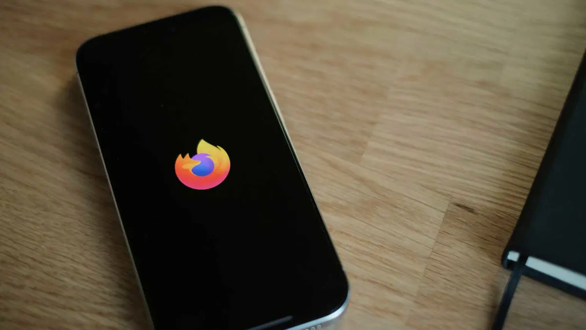 Firefox on an iPhone with an ad blocker enabled, showing a cleaner webpage with fewer ads