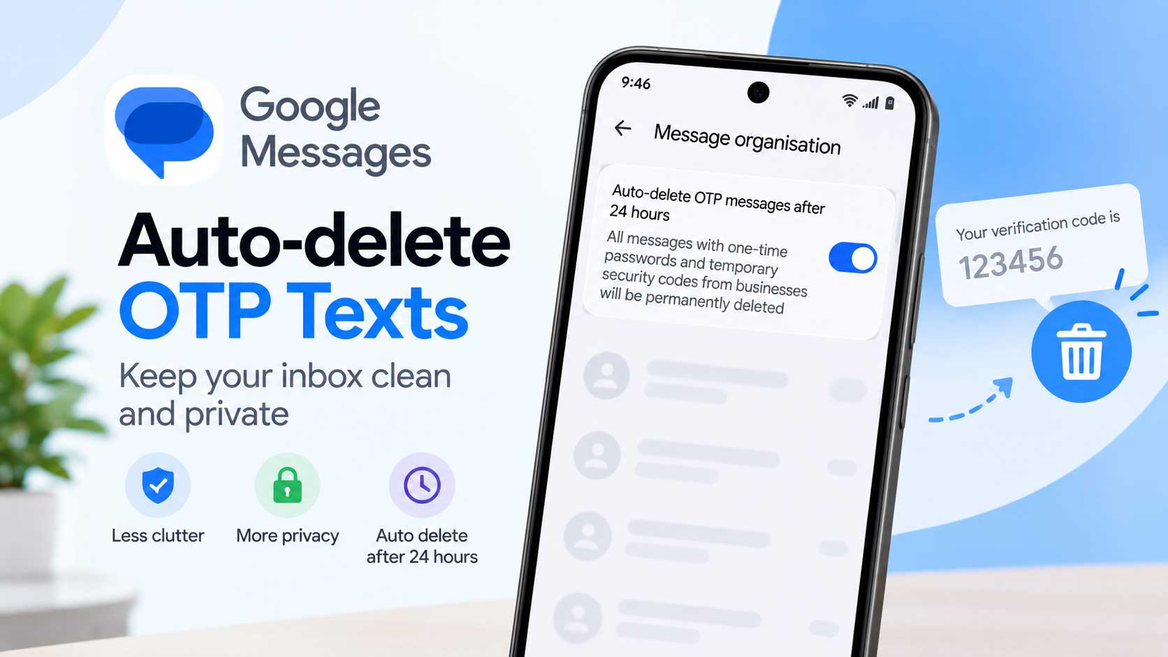Google Messages Can Auto-Delete OTP Texts After 24 Hours