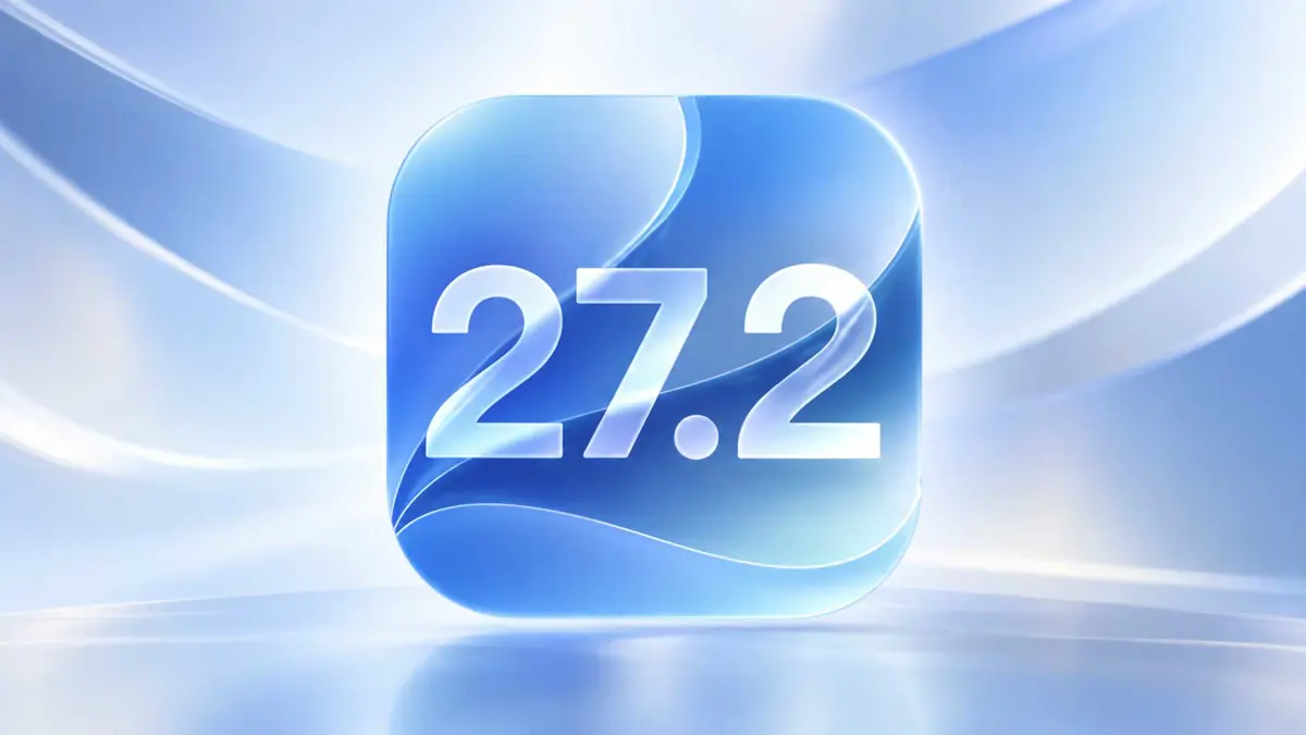 iPhone displaying an iOS 27.2 public beta interface with Health app and Siri AI elements