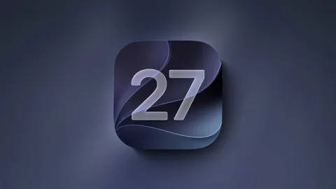 iPhone 18 Pro displaying the iOS 27 home screen with new features highlighted