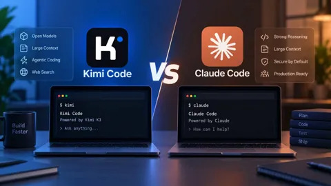 Comparing two AI coding agents working on the same software project in a terminal environment.