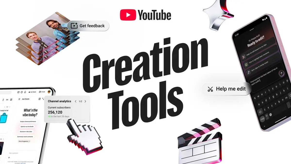 YouTube Shorts and YouTube Create using a conversational AI assistant to edit video clips