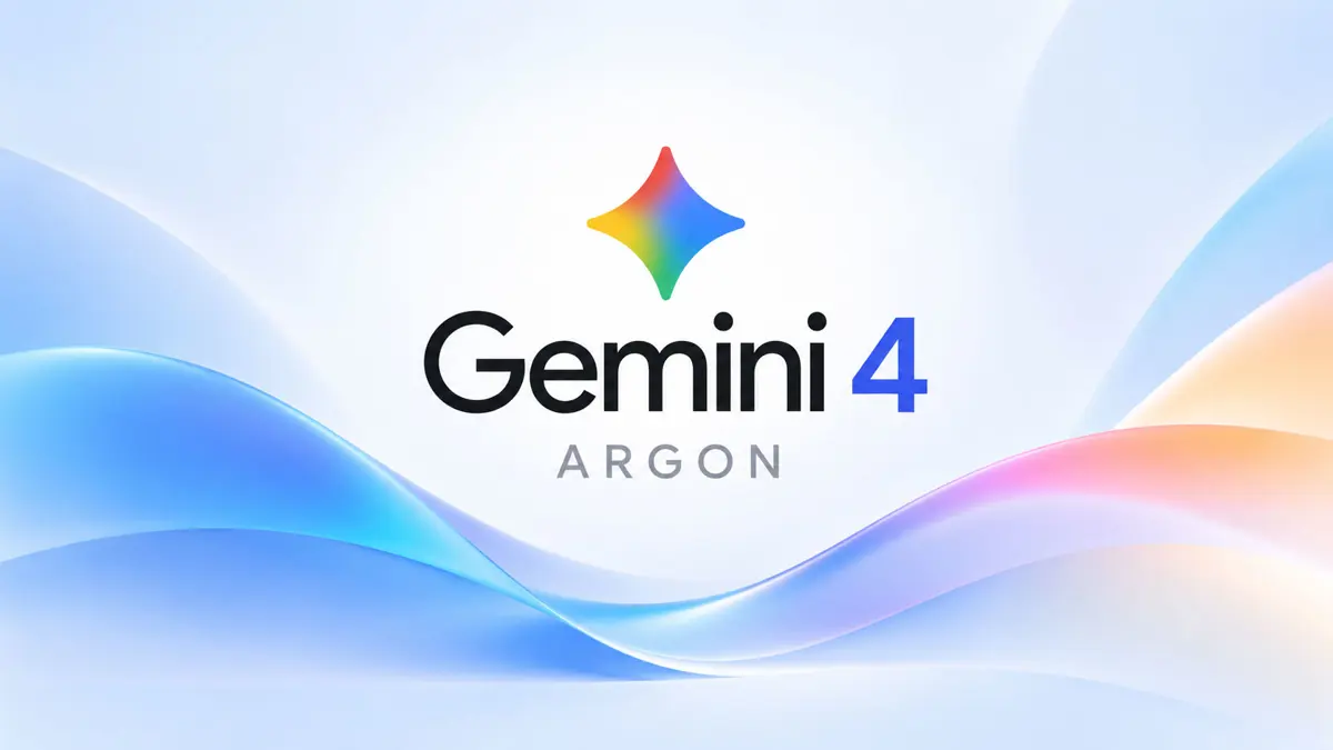 Gemini 4 Argon represented as a large AI model processing long streams of code and data