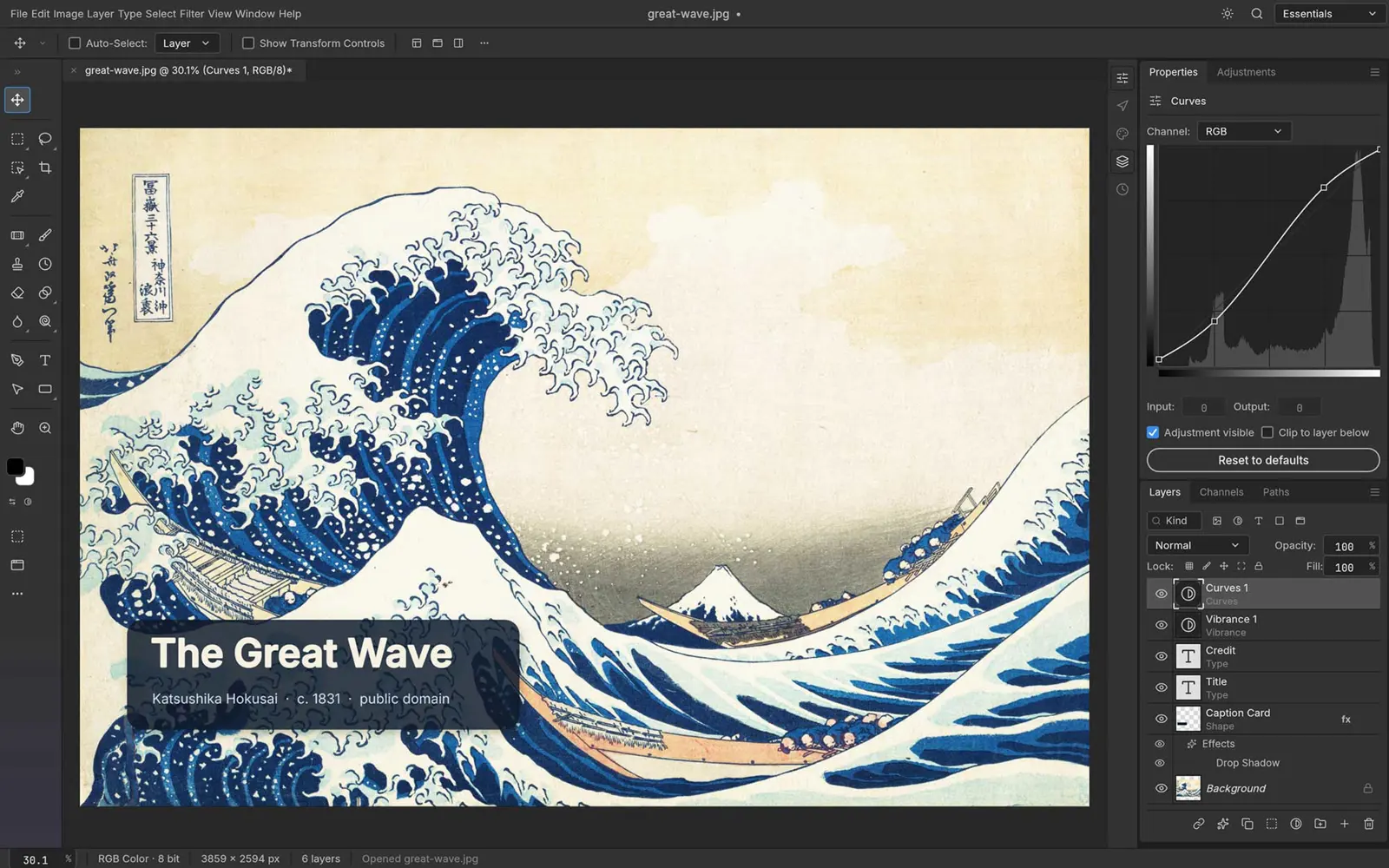 PhotoCraft open-source image editor showing its canvas and editing panels